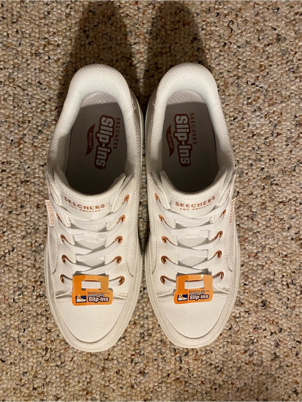 Skechers White Archfit Slip-Ins Sneakers